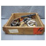 Rustic Wooden Crate With Assorted Tools