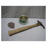 Oyster Can and Tools Set with Vintage Appeal