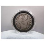1909 Silver Barber Quarter