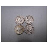 (2) 1940-S, 1944 & 1945-S Mercury Silver Dimes