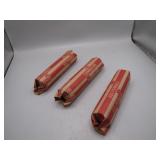 3 Unsorted Rolls of Wheat Pennies