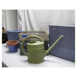Garden Essentials Lot With Rustic Wood Crate