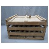 Wooden Egg Crate With Compartments