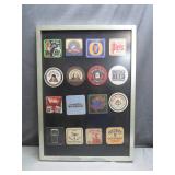 Framed Beer Coaster Collection