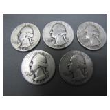 1941-45 Washington Silver Quarters