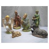 Nativity Figurine Set with Angel and Animals