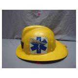 Yellow MSA Hard Hat With EMS Sticker