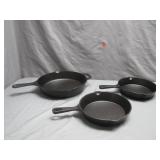 3 Cast Iron Skillets