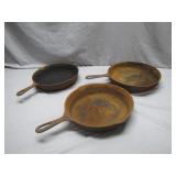 Cast Iron Skillets in Rustic Condition