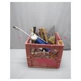 Milk Crate of Assorted Tools