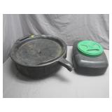 Two-Piece Oil Drain Pan and Container Set