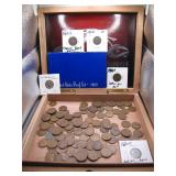 Cigar Box with Vintage US Coins