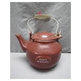 John Wright Cast Iron Red Teapot