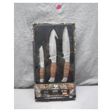 Mossy Oak Leather-Wrapped Hunting Knives Set