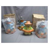 Ceramic Halloween Scarecrow Figures