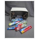 Oral Care Basket with Toothpaste & Brushes