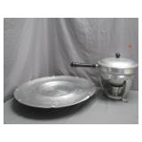 Hammered Aluminum Chafing Dish With Tray