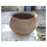 Iron Cauldron with Weathered Patina