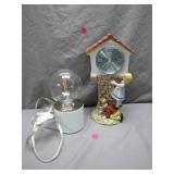 1977 GDR Grï¿½fenthal Ceramic Clock Figurine