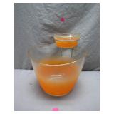 Mid-Century Glass Bowl Set With Stand