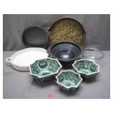 Ceramic and Metal Serving Ware
