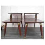 Mid-Century End Tables With Tapered Legs