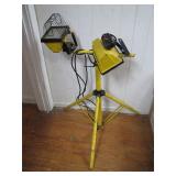 Dual Yellow Standing Work Light with Tripod