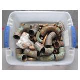 Copper Pipings in a Storage Tote