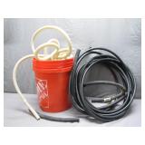 Large Hose Lot With Bucket