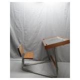Mid-Century School Desk With Chalkboard Surface