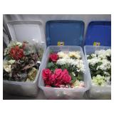 Silk Floral Arrangements in Bins