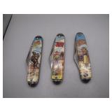 3 Western-Themed Pocket Knives