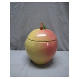 Hand-Painted Peach Lidded Jar by Block Molds