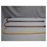 3 Wooden Walking Canes