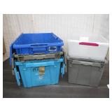 5 Plastic Storage Totes