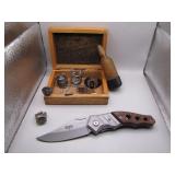 Small Treasure Lot with Rings and Knife