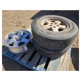 (2) TOYO OPEN COUNTRY 225/75R16 TIRES W/ 3 RIMS