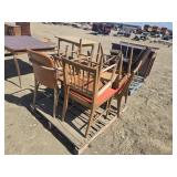 (7) WOODEN KITCHEN CHAIRS