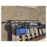 FISHING ROD, TACKLE BOX