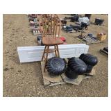 (3) WHIRLY BIRDS, CHAIR, (2) CLOSET DOORS
