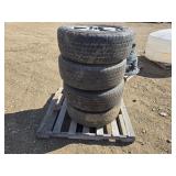 SET OF 4 GOODYEAR 275/55R20 TIRES ON FORD RIMS