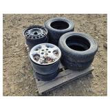 (4) 205/55R18 TIRES W/ RIMS OFF TOYOTA COROLA