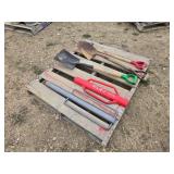 (2) POST POUNDERS, SHOVELS