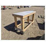 WOODEN SHOP CART