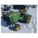 JOHN DEERE 317 MOWER W/ ATTACHMENTS