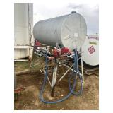 300GAL GAS TANK W/ 15GPM PUMP ON STAND