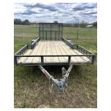 6'X15' SINGLE AXLE TRAILER W/ RAMP