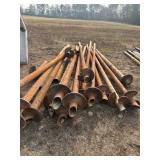 (13) APPROX. 19'X4 1/4' SCREW PILES PLUS MISC PIPE