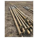 (8) APPROX. 13'X4 1/4' SCREW PILES