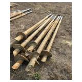 (10) APPROX. 13'X4 1/4' SCREW PILES